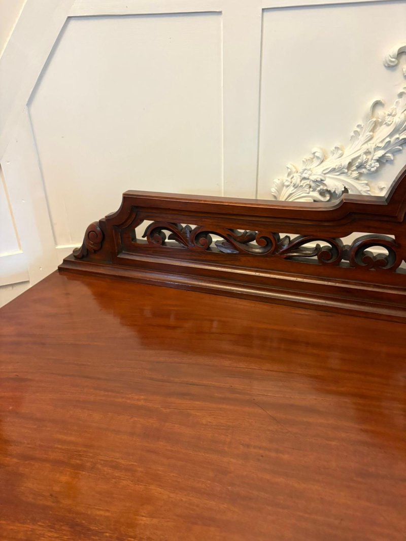 Antique English Victorian Mahogany Sideboard / Buffet Server Dumbwaiter with Gallery Back - Image 10